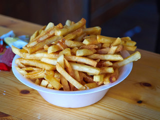 Tasty fresh chips French Fries potatoes