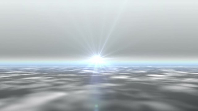 above clouds abstract sunset ray