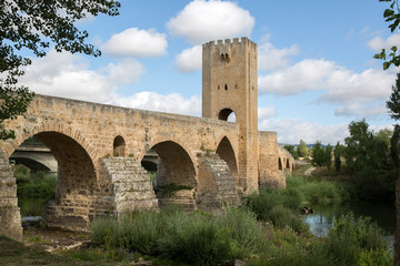 Bridge at Frias with River Ebro, Burgos