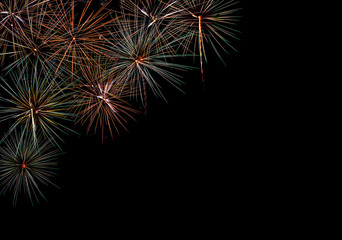 Fototapeta premium colorful fireworks with black background