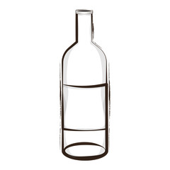 Isolated sketch of a bottle - Vector illustration
