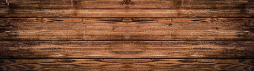 Naklejka premium braunes alte Holztextur - Holzhintergrund - Panorama Banner xxl lang