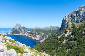 Fototapeta na wymiar rocks near Cape Formentor in Majorca