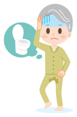 Elderly man who leaked a pee