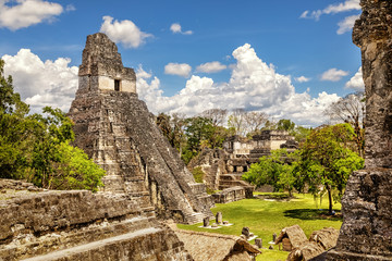 Tikal, Mayan Ruins, Temple I, The Great Jaguar, Main Plaza,  Guatemala