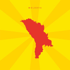 Obraz premium Moldova Vector Map