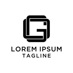 initial letter logo OG, GO, logo template