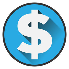 Fototapeta premium round badge with Dollar sign, finance symbol vector illustration