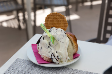 Brioche with Sicilian ice cream