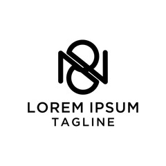 initial letter logo N8, logo template