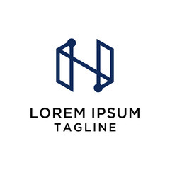 initial letter logo N, logo template