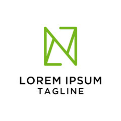 Fototapeta premium initial letter logo N, logo template