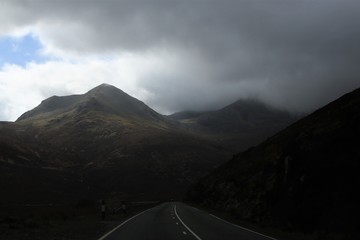 Lonely road in Scotland