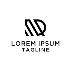 initial letter logo N, R, M, logo template