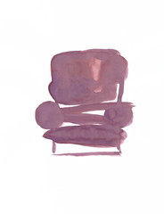 Drawing with watercolors: Abstraction. Brown armchair.