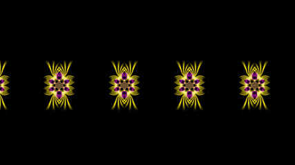 Ornate geometric pattern and artfully abstract multicolored background