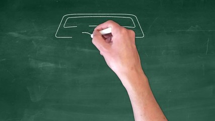 voiture tableau vert