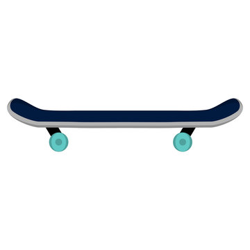Isolated skateboard image on a white background - Vector