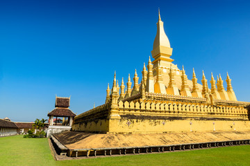 Pha That Luang Temple, The Golden Pagoda in VIENTIANE ,LAOS PDR.