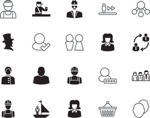 people vector icon set such as: orthodox, control, surgeon, sailing, american, catholic, physician, healthcare, universal, organisation, usa, icons, back, angle, industrial, hand, aiming, shape