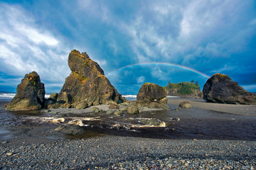 Rainbow at Ruby Beach