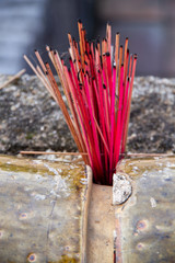 Burned Incense close up