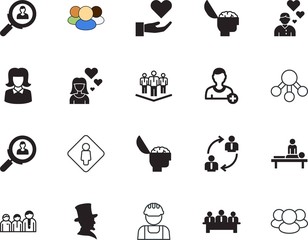people vector icon set such as: safety, hard, sitting, chart, pyramid, massage, crowd, element, create, history, management, plumber, customer, construction, craftsmen, workmen, loo, abraham, gender