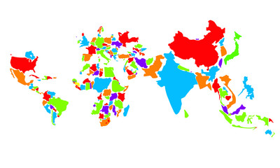 World Population Map 2020