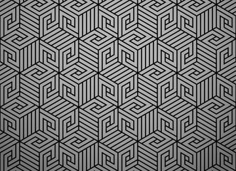 Abstract geometric pattern with stripes, lines. Seamless vector background. Black ornament. Simple lattice graphic design