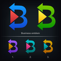 Letter B Business logo icon design template elements, Vector illustration