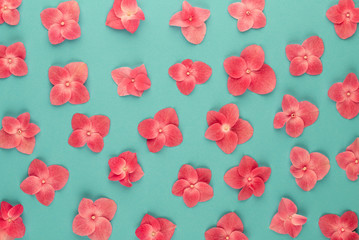 Springtime floral greeting card template.