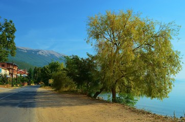 mountain landscape in Ohrid in Macedonia