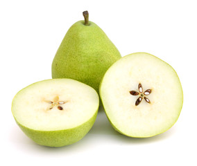 Close up Pear on a white background
