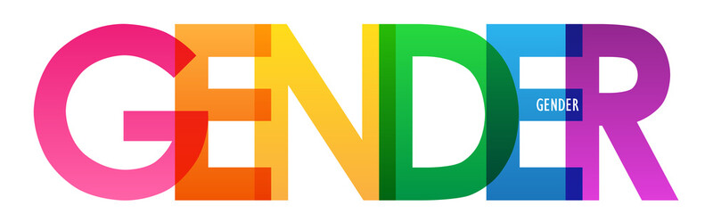 GENDER colorful rainbow typography banner