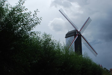 Old windmill in Bruges