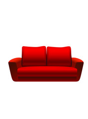 Vector illustration of a sofa seat used for interior decoration.