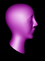 The geometry of a head. 3D Illustration.