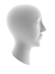 The geometry of a head. 3D Illustration.