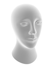 The geometry of a head. 3D Illustration.
