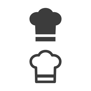 Chef icons on white background.