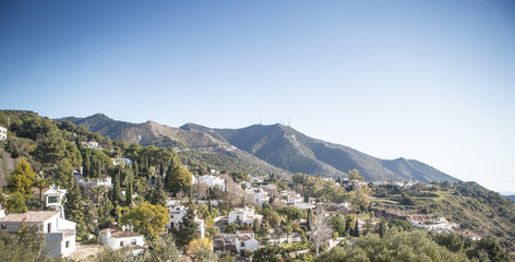 Obraz premium home on the mountain side of mijas