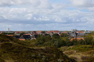 Langeoog Blick über die Dächer des Ortes