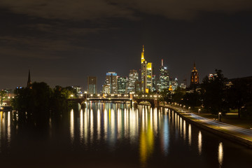 Fototapeta na wymiar Frankfurt am Main photos taken at night. Germany