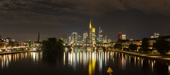 Fototapeta na wymiar Frankfurt am Main photos taken at night. Germany