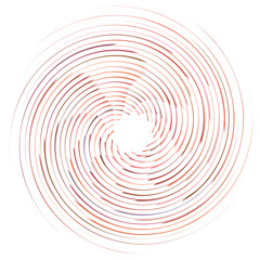 Abstract spiral, twist. Radial swirl, twirl curvy, wavy lines element. Circular, concentric loop pattern. Revolve, whirl design. Whirlwind, whirlpool illustration