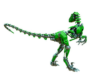 velociraptor robot rear view