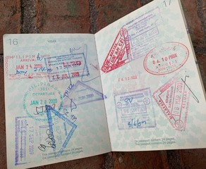 passport with stamps (Canadian)