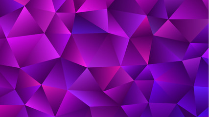 Fototapeta premium Amethyst Low Poly Backdrop. Trendy Violet Triangle