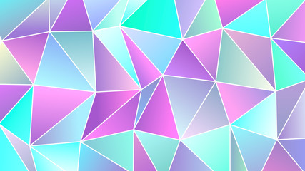 Pastel Cold Colors Low Poly Banner Design