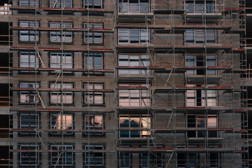 Abstract with windows, rhythms, repetitions, construction, architecture, background,